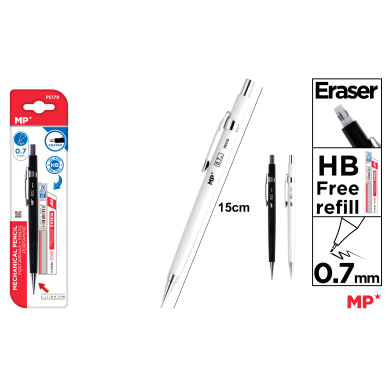 PORTAMINAS METÁLICO CON MINAS 0.7MM -H14