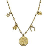 COLLAR ZO12781N Dorado Acero Inoxidable 2D25