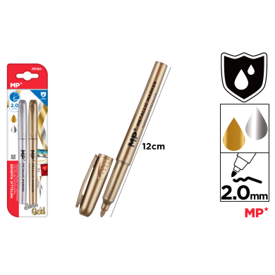 MARCADOR METALIZADO ORO Y PLATA - H46