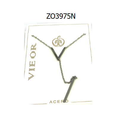 COLLAR ZO3975N Plateado Acero Inoxidable E22