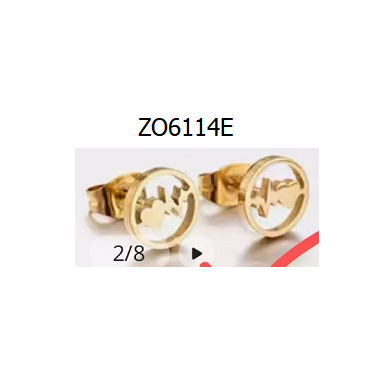 ARETES ZO6114E Plateado Acero Inoxidable F14