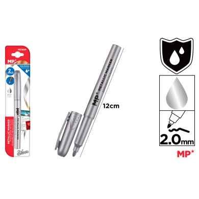 MARCADOR METALIZADO PLATA - H36