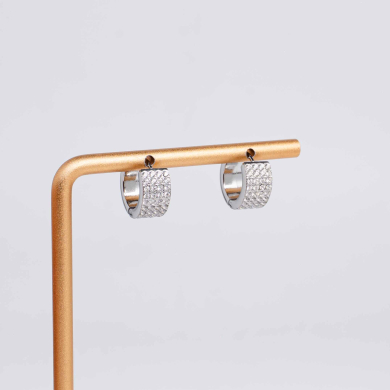 ARETES ZO10532E/9MM/350 Plateado Acero Inoxidable -F23