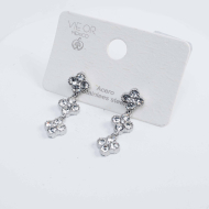 ARETES ZO12758E Plateado Blanco Acero -G35