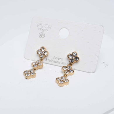 ARETES ZO12758E Dorado Blanco Acero -G35