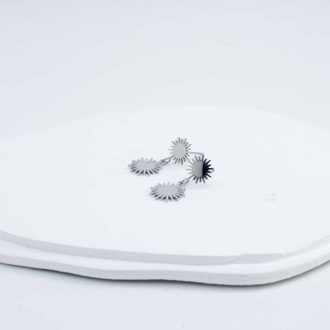 ARETES ZO1280E Plateado Acero Inoxidable -G23