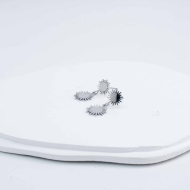 ARETES ZO1280E Plateado Acero Inoxidable -G23