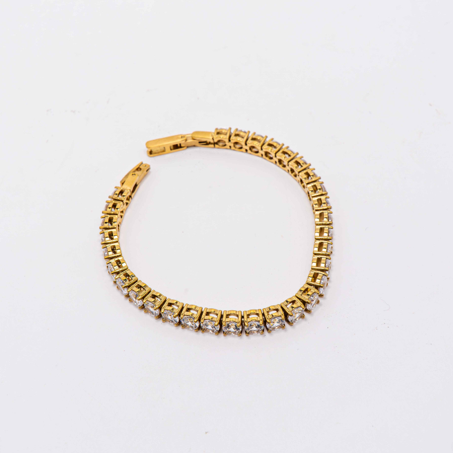 PULSERA ZO12834B/4MM Dorado Acero Inoxidable -2B21