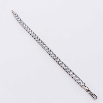 PULSERA ZO12834B/4MM Plateado Acero Inoxidable -2B21
