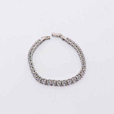 PULSERA ZO12834B/4MM Plateado Acero Inoxidable -2B21