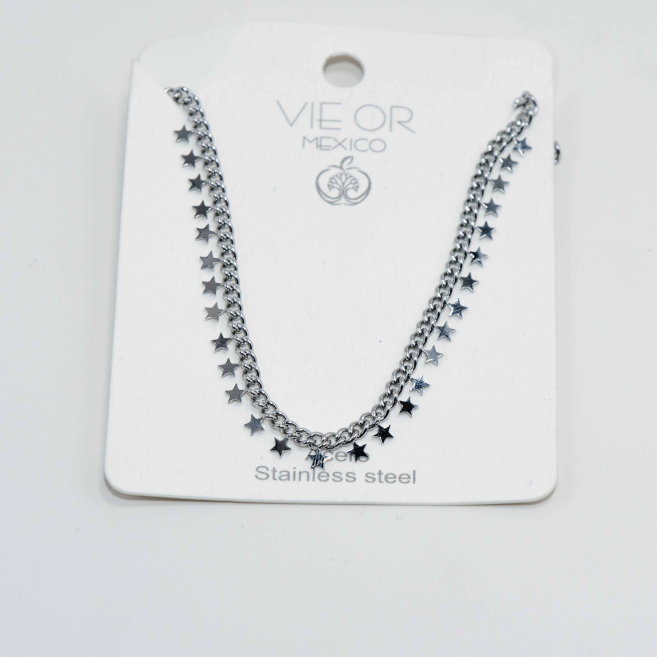 COLLAR ZO2102N Plateado Acero Inoxidable -E31