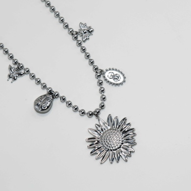 COLLAR ZO12771N Plateado Acero Inoxidable -2D51