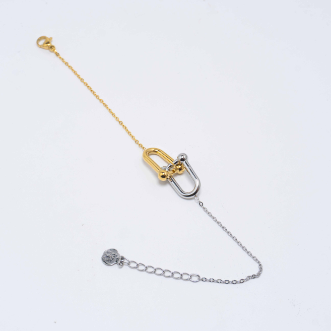 PULSERA ZO13169B Bicolor Acero Inoxidable -2B35