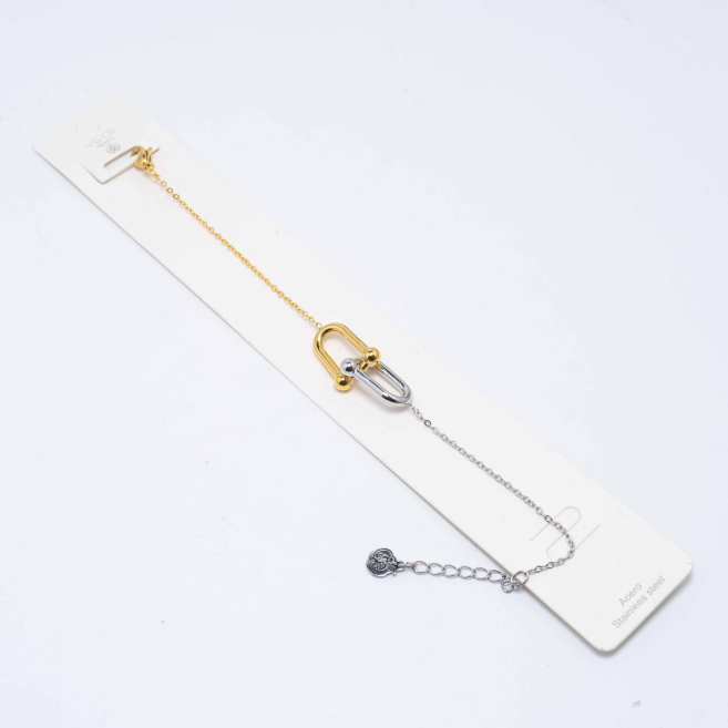 PULSERA ZO13169B Bicolor Acero Inoxidable -2B35