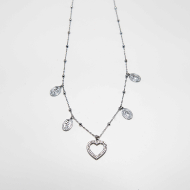 COLLAR ZO12777N Plateado Acero Inoxidable -E44