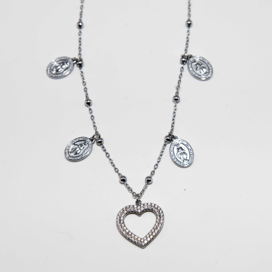 COLLAR ZO12777N Plateado Acero Inoxidable -E44