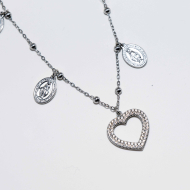 COLLAR ZO12777N Plateado Acero Inoxidable -E44