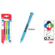 BOLIGRAFO 4 COLORES 3UDS - A23