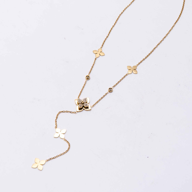 COLLAR ZO13554N Dorado Acero Inoxidable 2D12