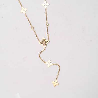 COLLAR ZO13554N Dorado Acero Inoxidable 2D12