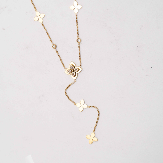 COLLAR ZO13554N Dorado Acero Inoxidable 2D12