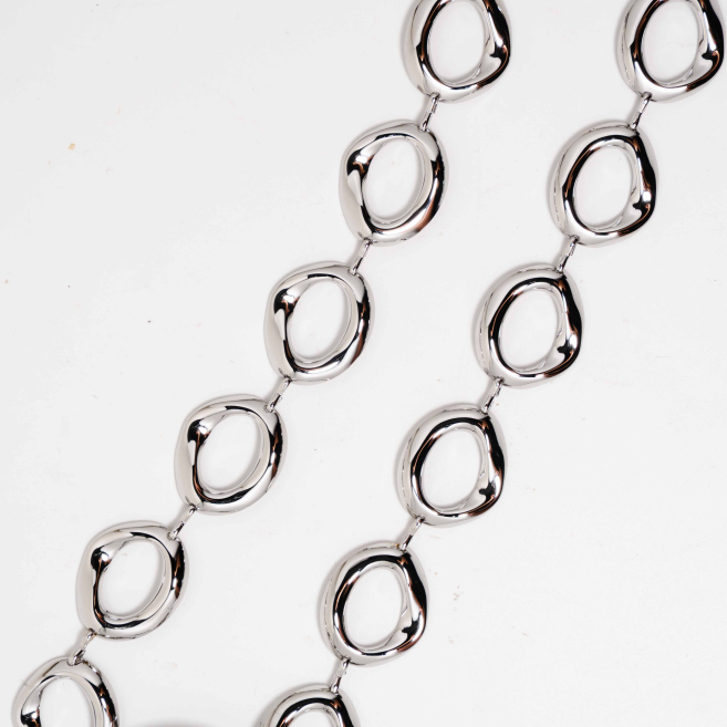 COLLAR ZO12988N Plateado Acero Inoxidable -2D56