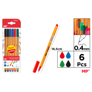 MARCADORES PUNTA FINA 6UDS - A24