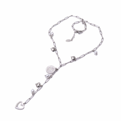 COLLAR ZO13176N Plateado Acero Inoxidable E35