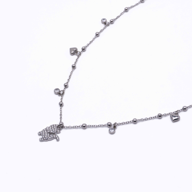 COLLAR ZO12782N Plateado Acero Inoxidable -E43