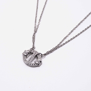 COLLAR ZO13772N Plateado Acero Inoxidable 2D31