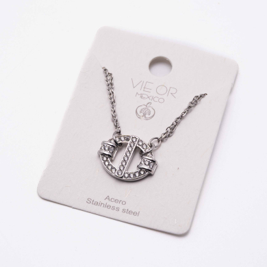 COLLAR ZO13772N Plateado Acero Inoxidable 2D31