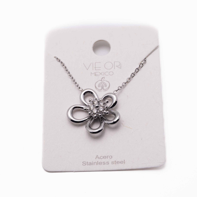 COLLAR ZO12904N Plateado Acero Inoxidable E23