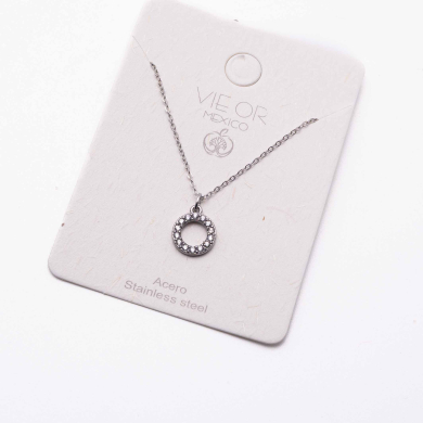 COLLAR ZO13314N Plateado Acero Inoxidable 2D31