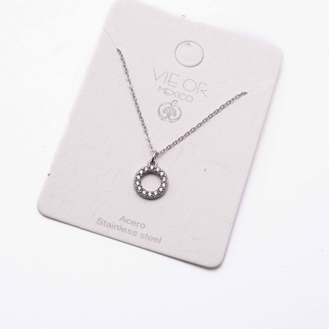 COLLAR ZO13314N Plateado Acero Inoxidable 2D31