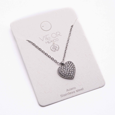 COLLAR ZO13588N Plateado Acero Inoxidable 2D31