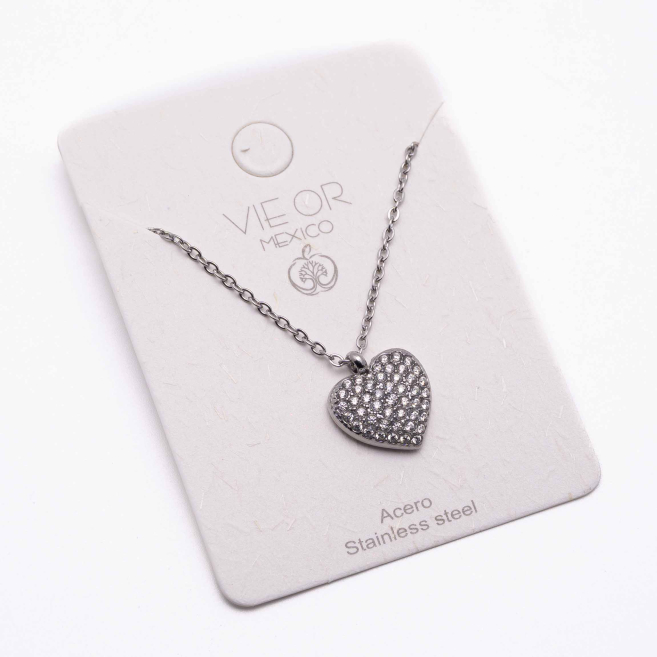 COLLAR ZO13588N Plateado Acero Inoxidable 2D31