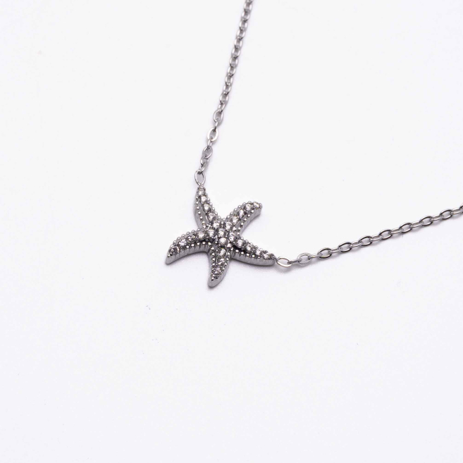 COLLAR ZO13346N Plateado Acero Inoxidable 2D31