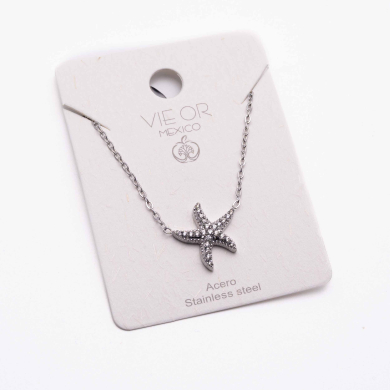 COLLAR ZO13346N Plateado Acero Inoxidable 2D31