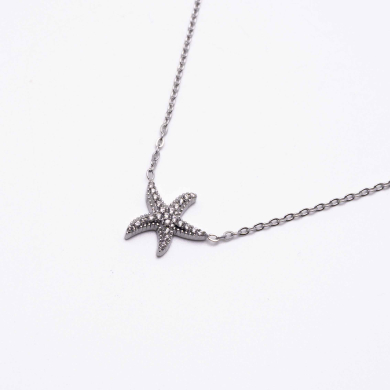 COLLAR ZO13346N Plateado Acero Inoxidable 2D31