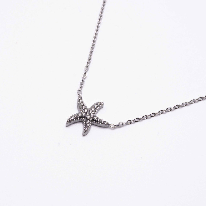 COLLAR ZO13346N Plateado Acero Inoxidable 2D31