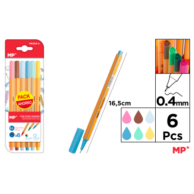 MARCADORES PUNTA FINA 6UDS A22 - A27