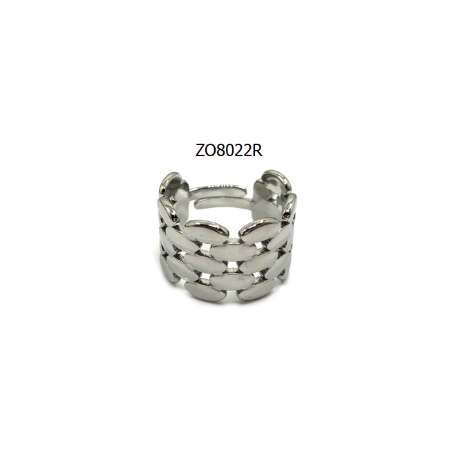 ANILLO ZO8022R Plateado Acero Inoxidable -2A56
