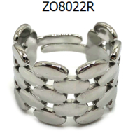 ANILLO ZO8022R Plateado Acero Inoxidable -2A56