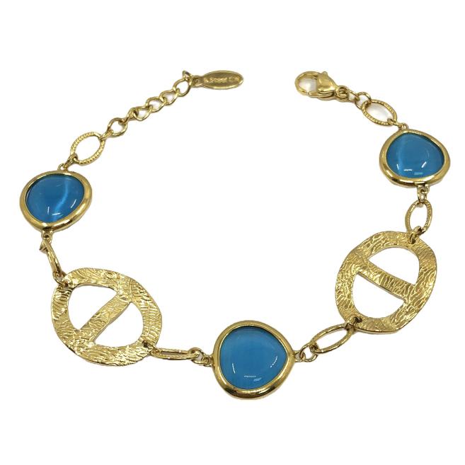 PULSERA ZO13488B Dorado Rojo Acero Inoxidable -2B310