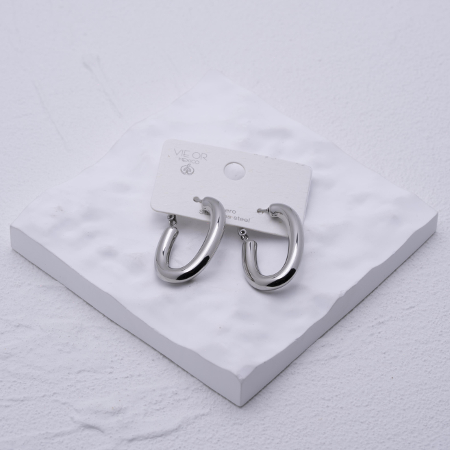 ARETES ZO12981E Plateado Acero Inoxidable -F29