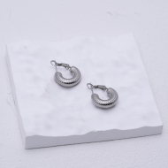 ARETES ZO12951E Plateado Acero Inoxidable -F28
