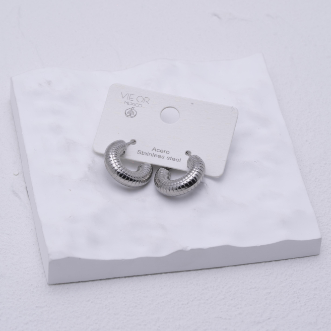 ARETES ZO12951E Plateado Acero Inoxidable -F28