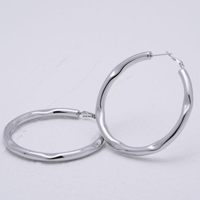 ARETES ZO13269E/60MM Plateado Acero Inoxidable -F510