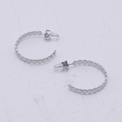 ARETES ZO1242E Plateado Acero Inoxidable -F310