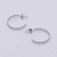 ARETES ZO1242E Plateado Acero Inoxidable -F310